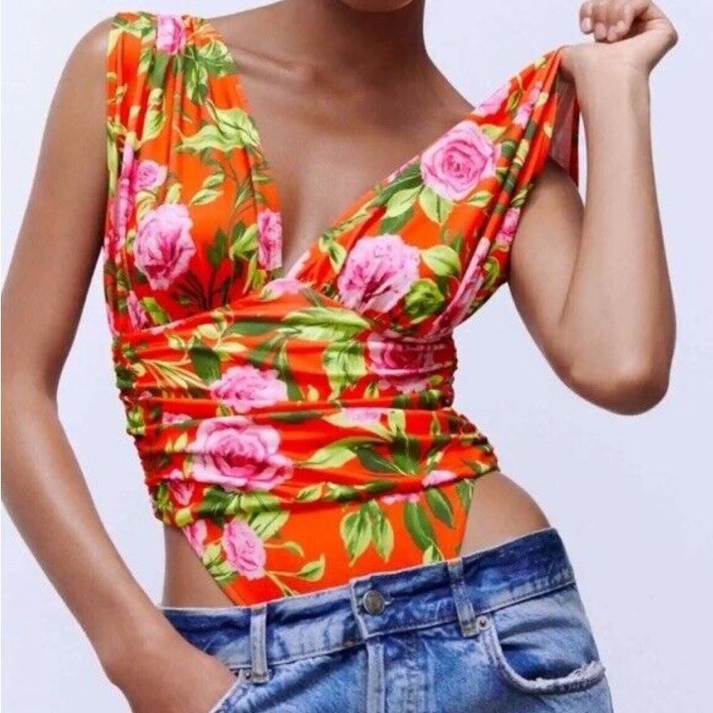 ZARA FLORAL BODYSUIT